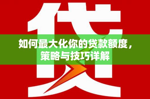 阳山如何最大化你的贷款额度，策略与技巧详解