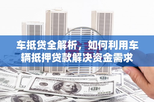 阳山车抵贷全解析，如何利用车辆抵押贷款解决资金需求