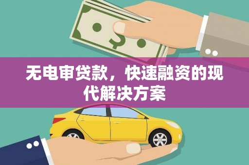 阳山无电审贷款，快速融资的现代解决方案