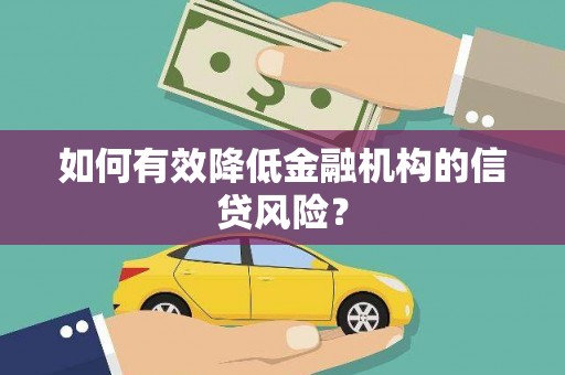 阳山如何有效降低金融机构的信贷风险？