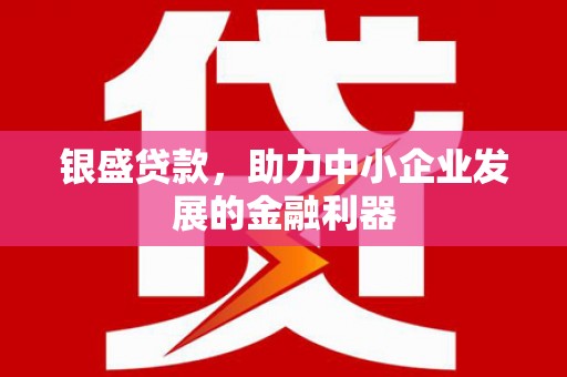 阳山银盛贷款，助力中小企业发展的金融利器