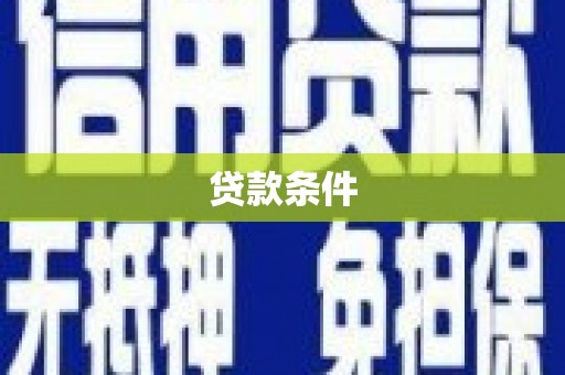 阳山贷款条件