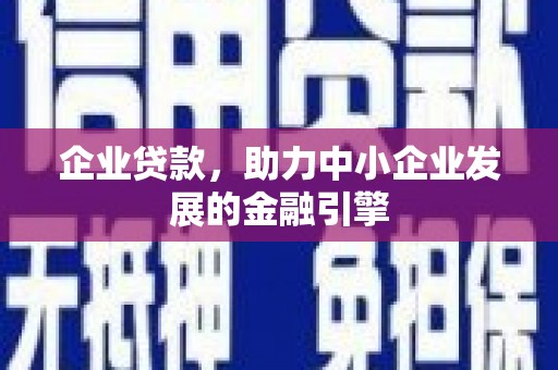 阳山企业贷款，助力中小企业发展的金融引擎