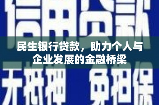 阳山民生银行贷款，助力个人与企业发展的金融桥梁
