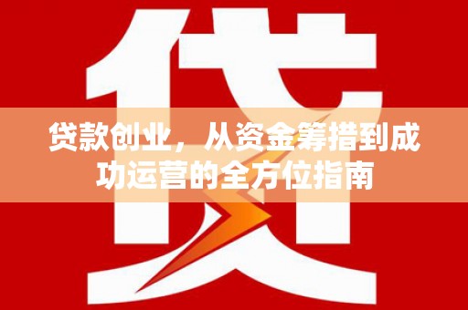 阳山贷款创业，从资金筹措到成功运营的全方位指南