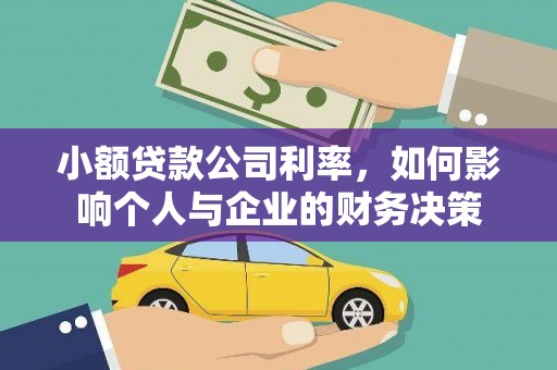 阳山小额贷款公司利率，如何影响个人与企业的财务决策