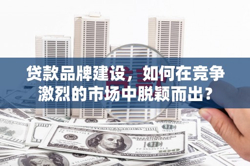 阳山贷款品牌建设，如何在竞争激烈的市场中脱颖而出？