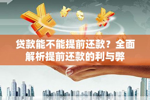 阳山贷款能不能提前还款？全面解析提前还款的利与弊