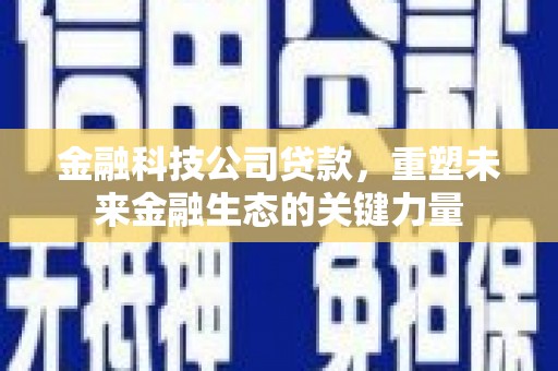 阳山金融科技公司贷款，重塑未来金融生态的关键力量