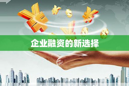 阳山企业融资的新选择