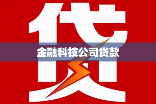 阳山金融科技公司贷款