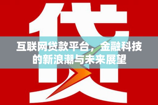 阳山互联网贷款平台，金融科技的新浪潮与未来展望