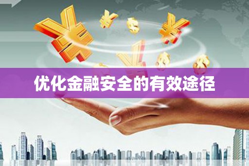阳山优化金融安全的有效途径