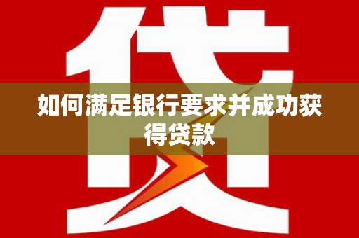 阳山如何满足银行要求并成功获得贷款