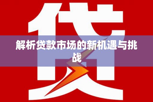 阳山解析贷款市场的新机遇与挑战