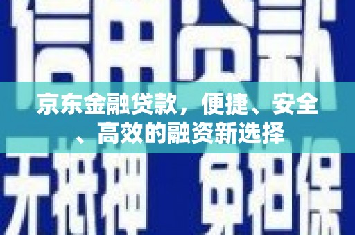 阳山京东金融贷款，便捷、安全、高效的融资新选择